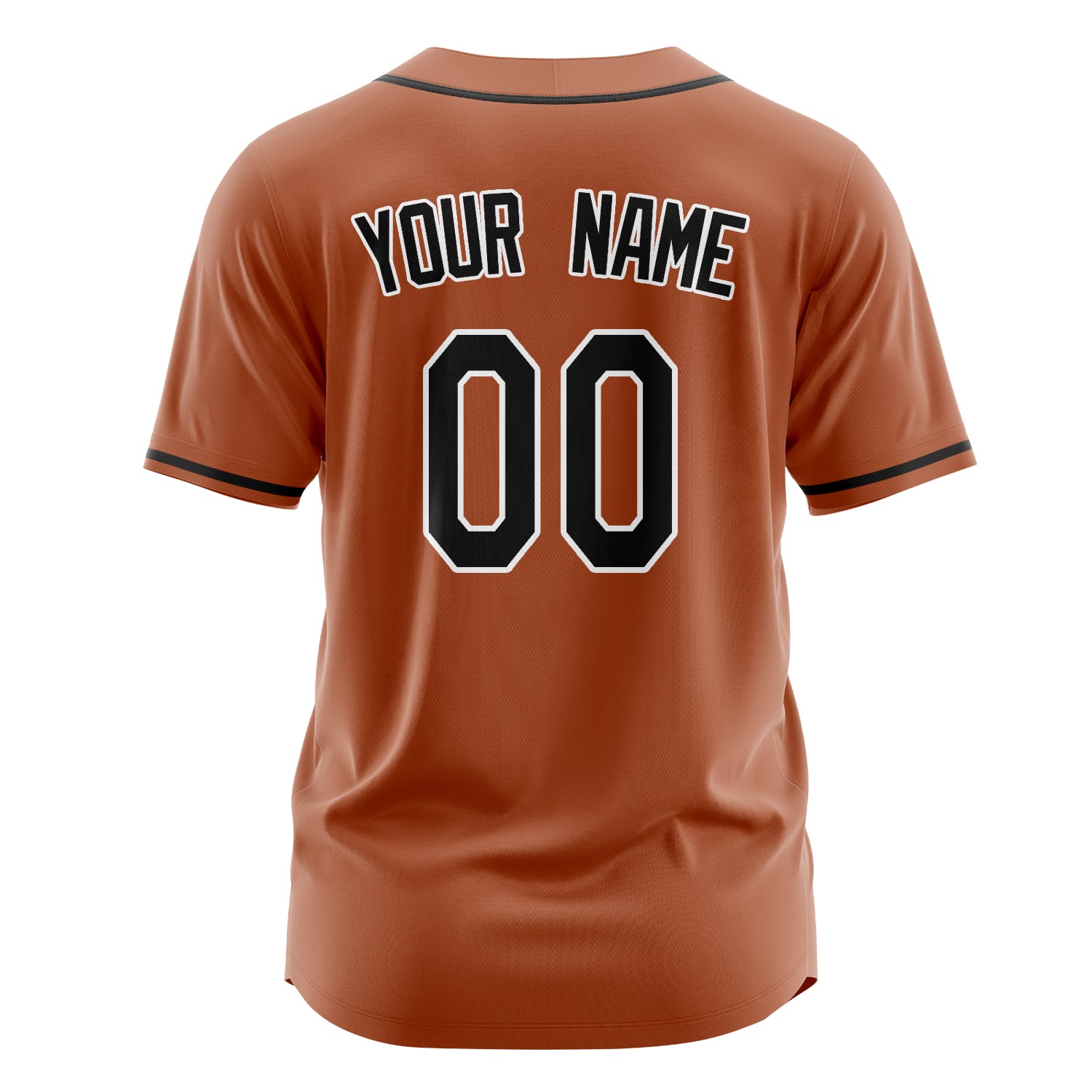 Benutzerdefiniertes Professionelles Texas Orange Schwarz Baseballtrikot