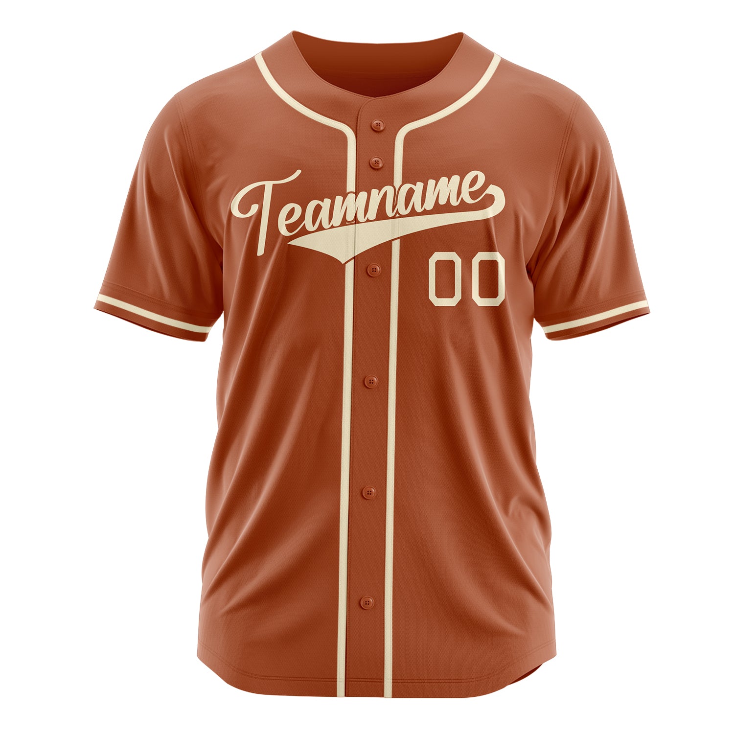 Custom Professional Texas Orange Cream Baseball Jersey
