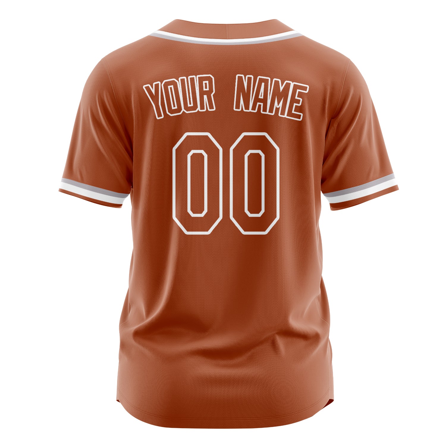 Benutzerdefiniertes Professionelles Texas Orange Weiß Baseballtrikot