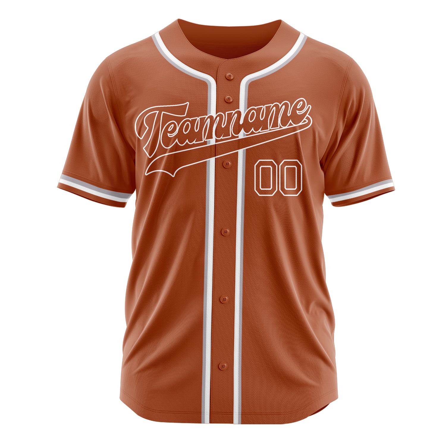 Custom Professional Texas Orange White Baseball Jersey