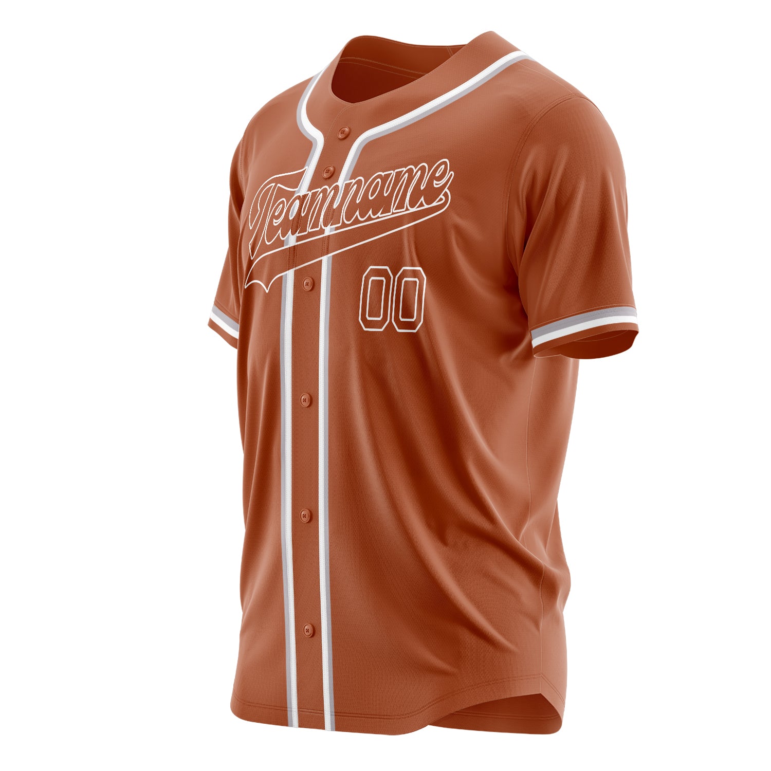 Benutzerdefiniertes Professionelles Texas Orange Weiß Baseballtrikot