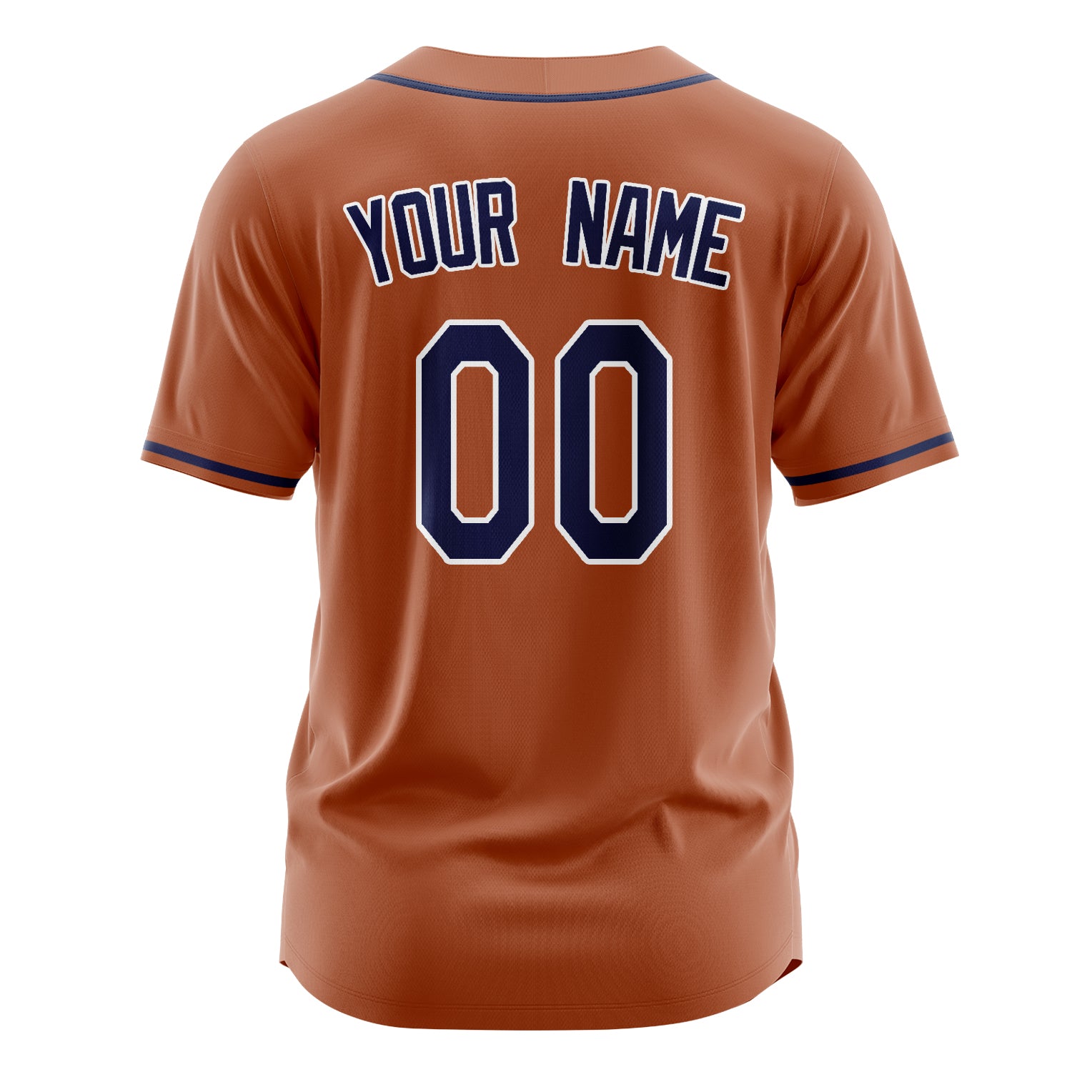 Benutzerdefiniertes Professionelles Texas Orange Marineblau Baseballtrikot