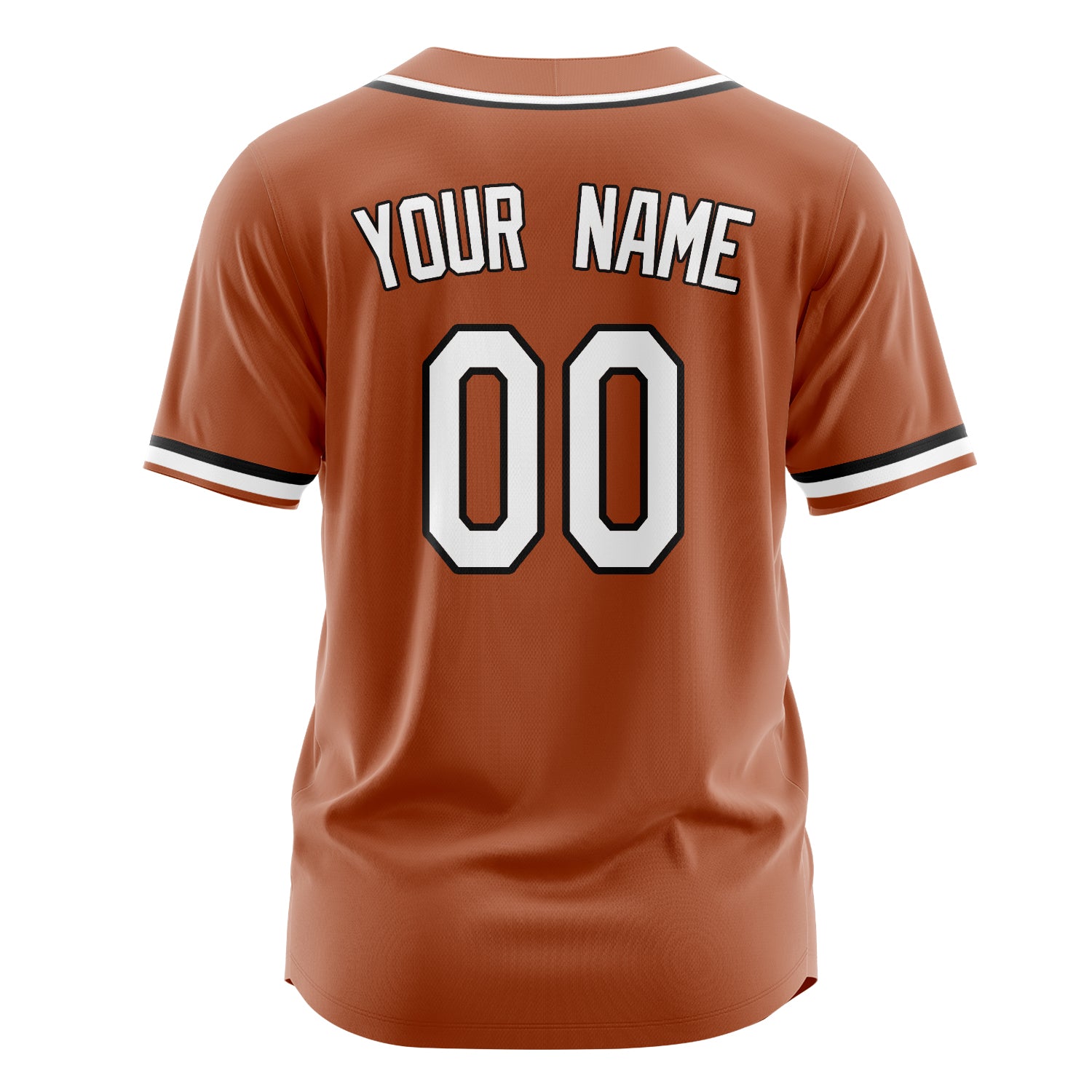 Benutzerdefiniertes Professionelles Texas Orange Weiß Baseballtrikot