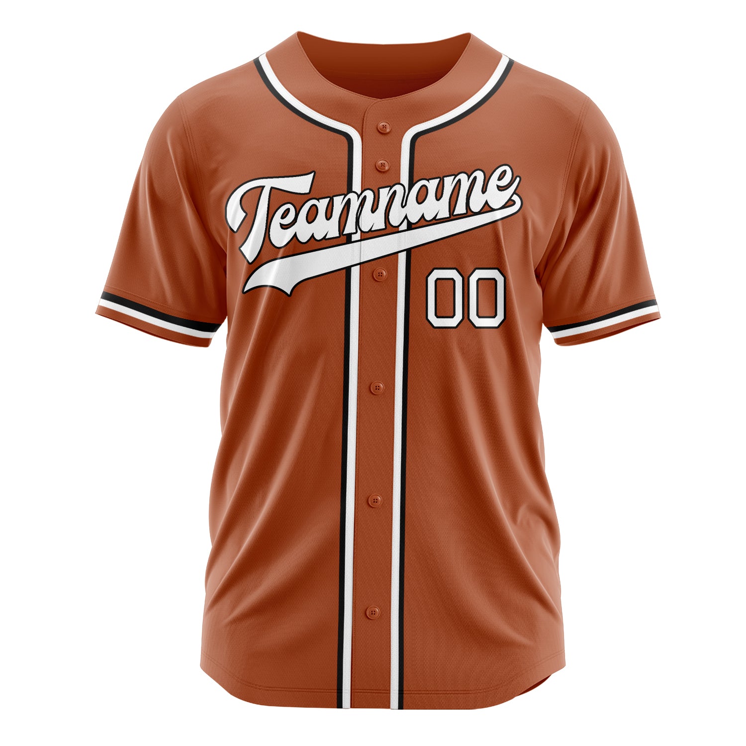 Custom Professional Texas Orange White Baseball Jersey