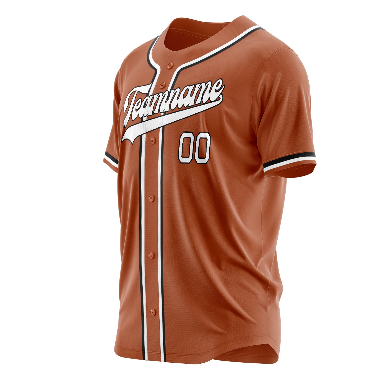 Benutzerdefiniertes Professionelles Texas Orange Weiß Baseballtrikot