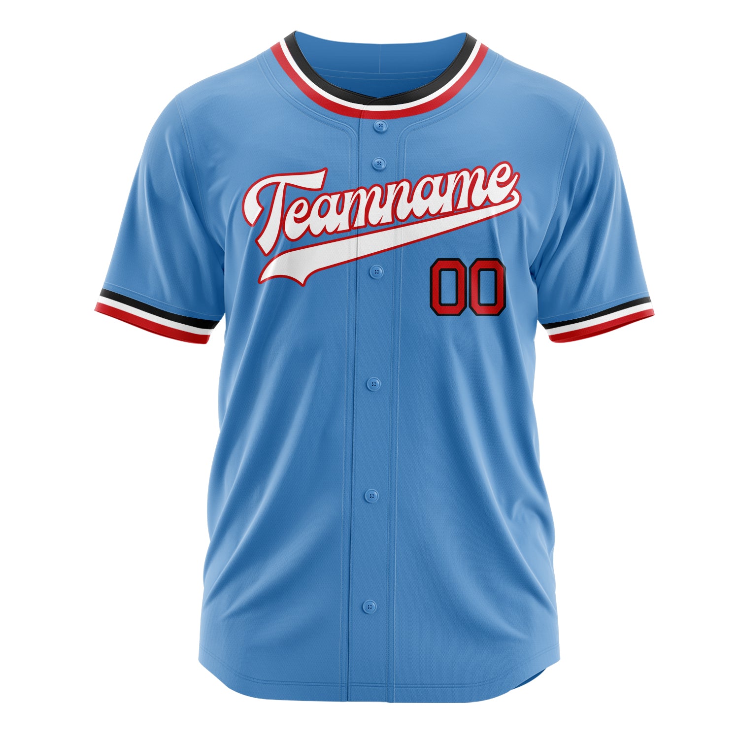 Custom Professional Powder Blue White Baseball Jersey