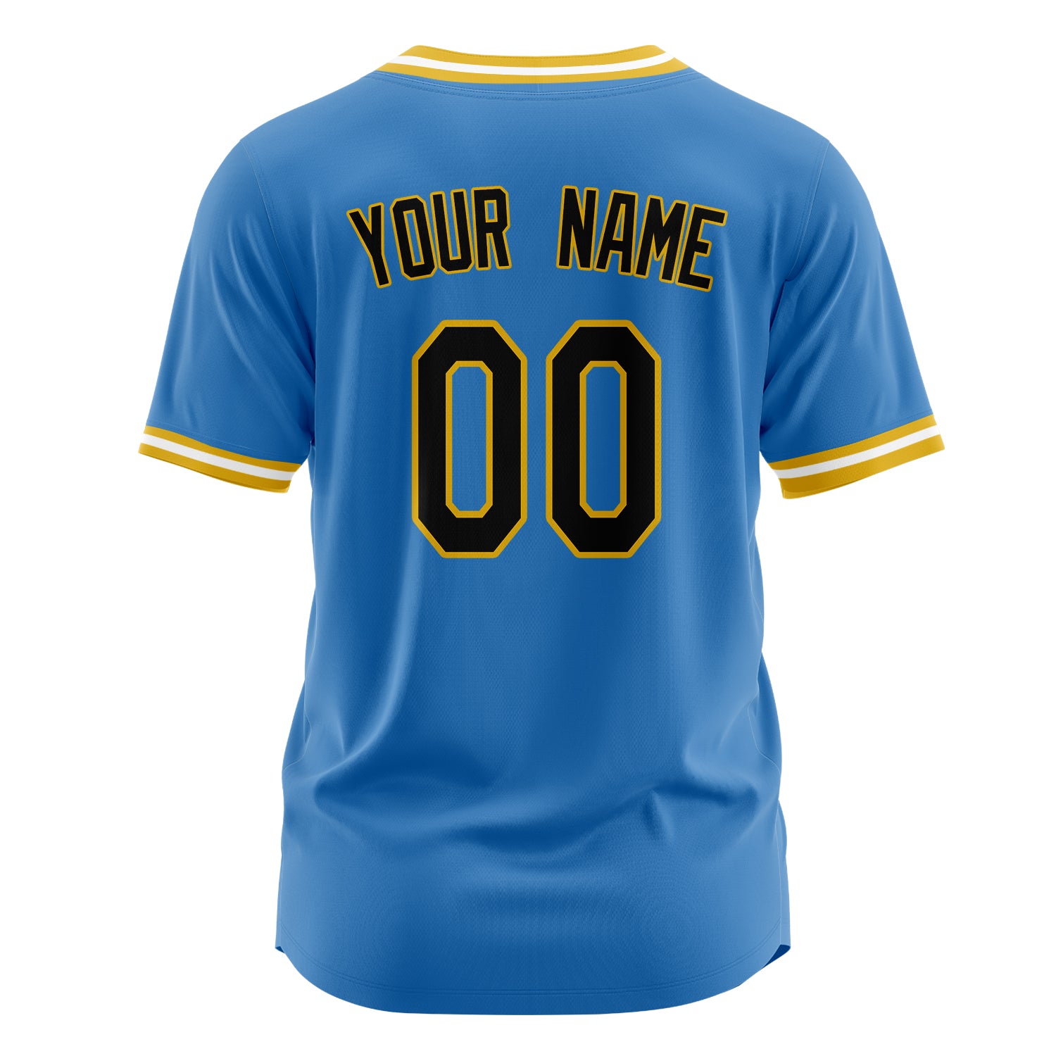 Custom Professional Powder Blue Black Baseball Jersey