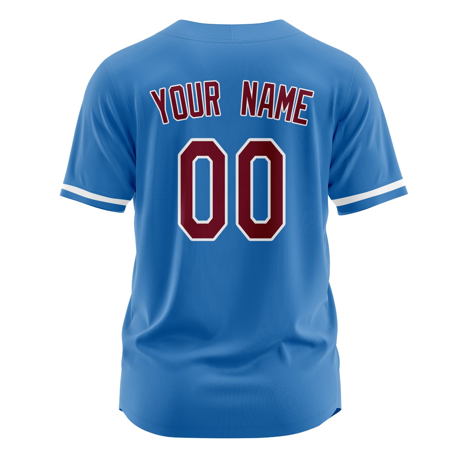 Custom Professional Powder Blue Crimson Baseball Jersey