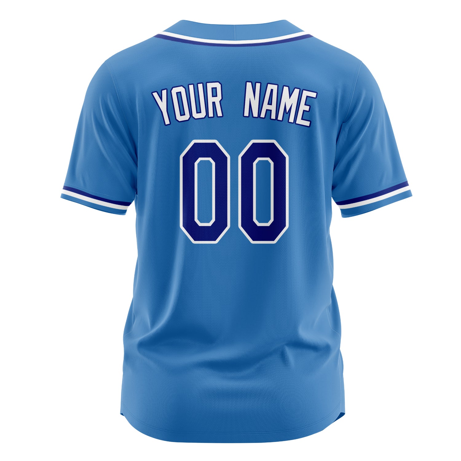Custom Professional Powder Blue White Baseball Jersey