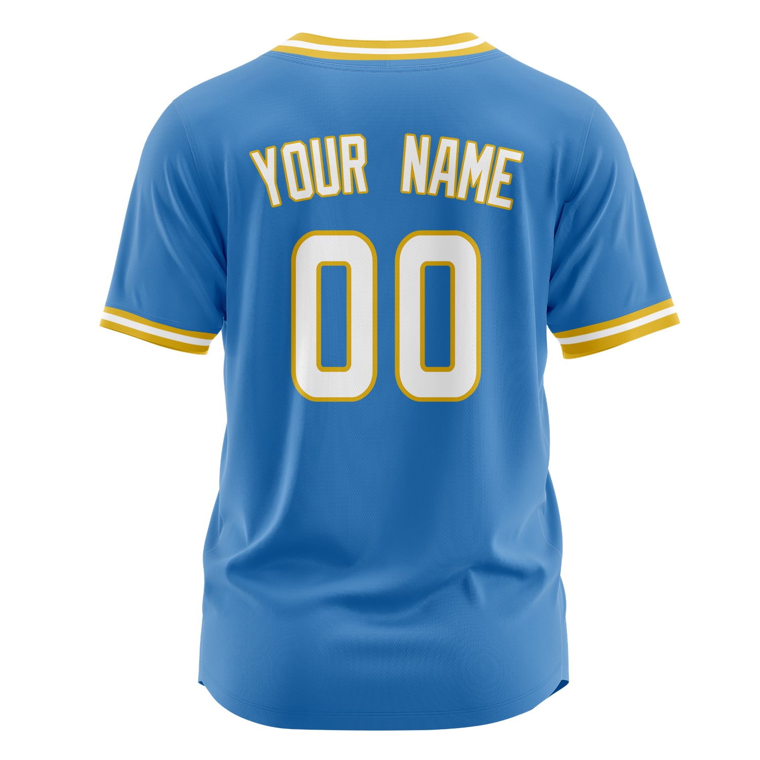 Custom Professional Powder Blue White Baseball Jersey