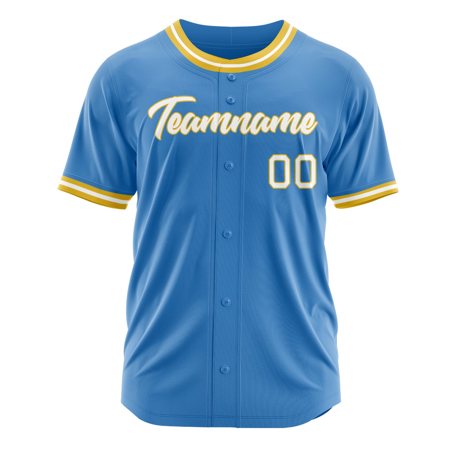 Custom Professional Powder Blue White Baseball Jersey