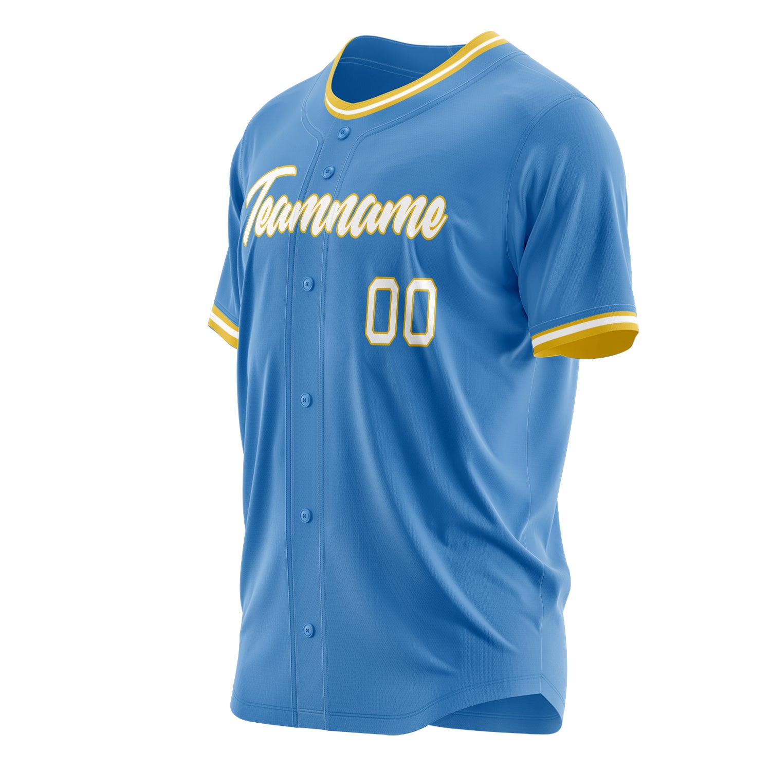 Custom Professional Powder Blue White Baseball Jersey