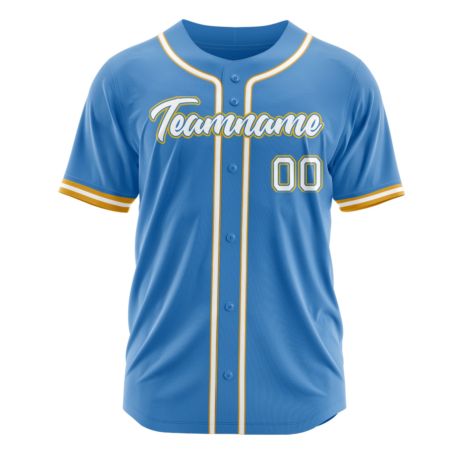 Custom Professional Powder Blue White Baseball Jersey