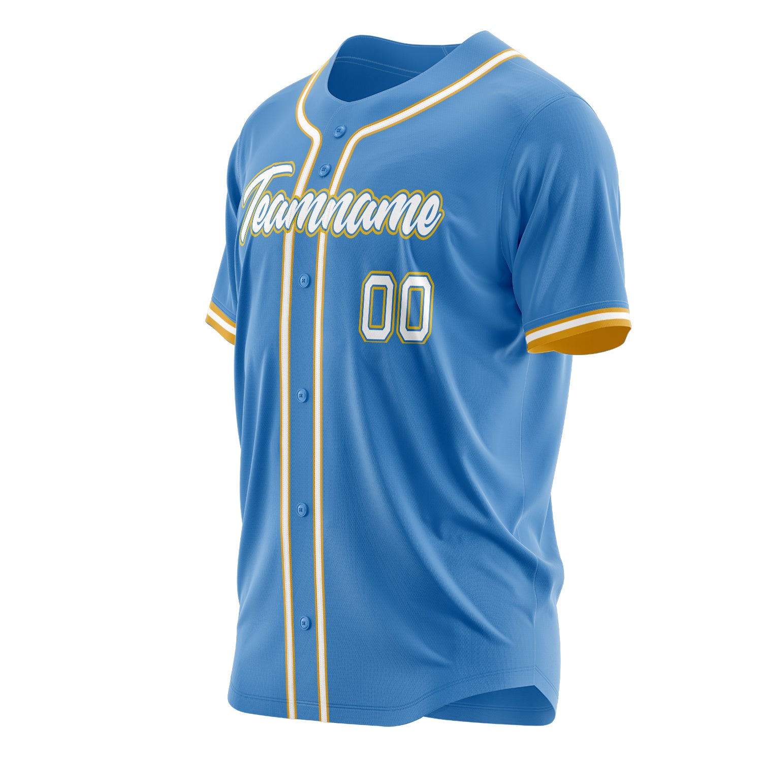 Custom Professional Powder Blue White Baseball Jersey