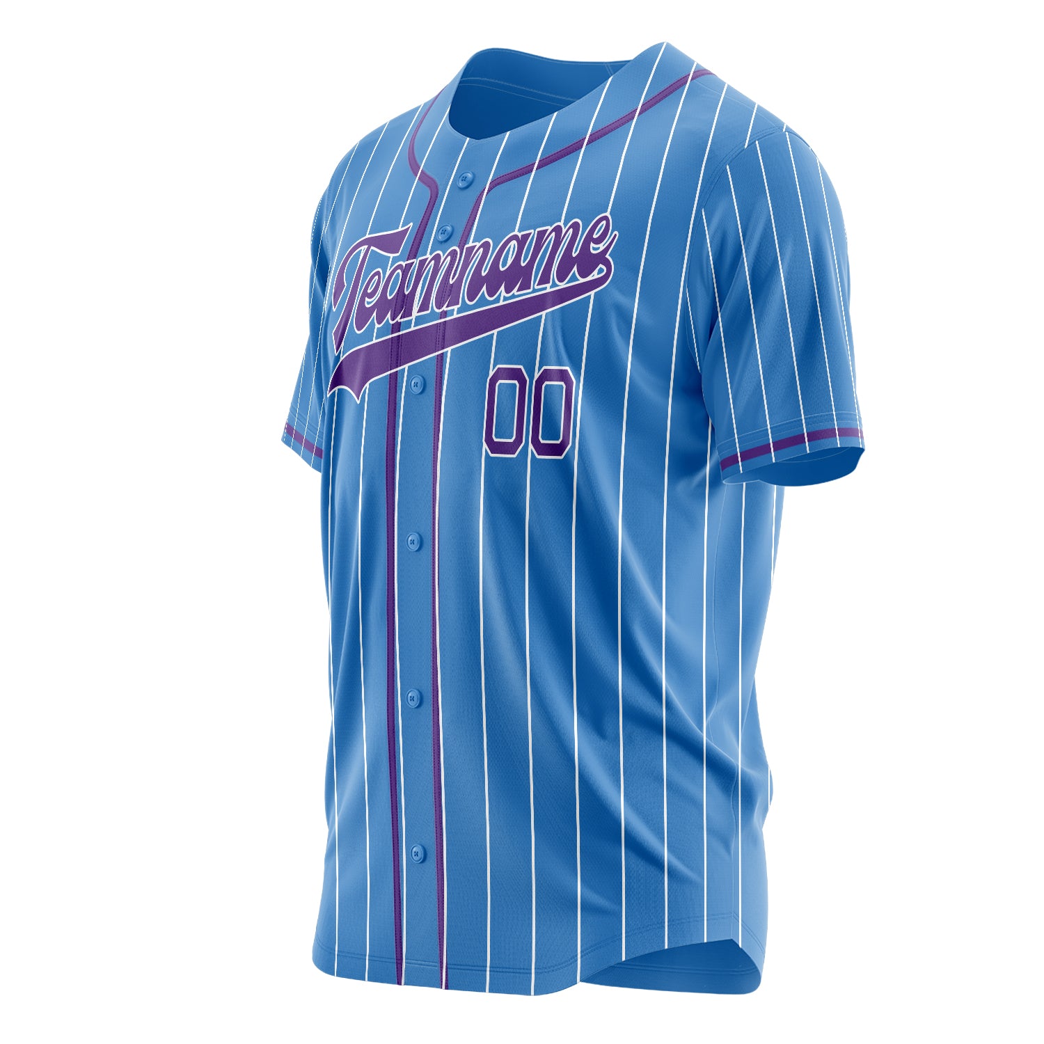 Benutzerdefiniertes Professionelles Puderblau Lila Baseballtrikot