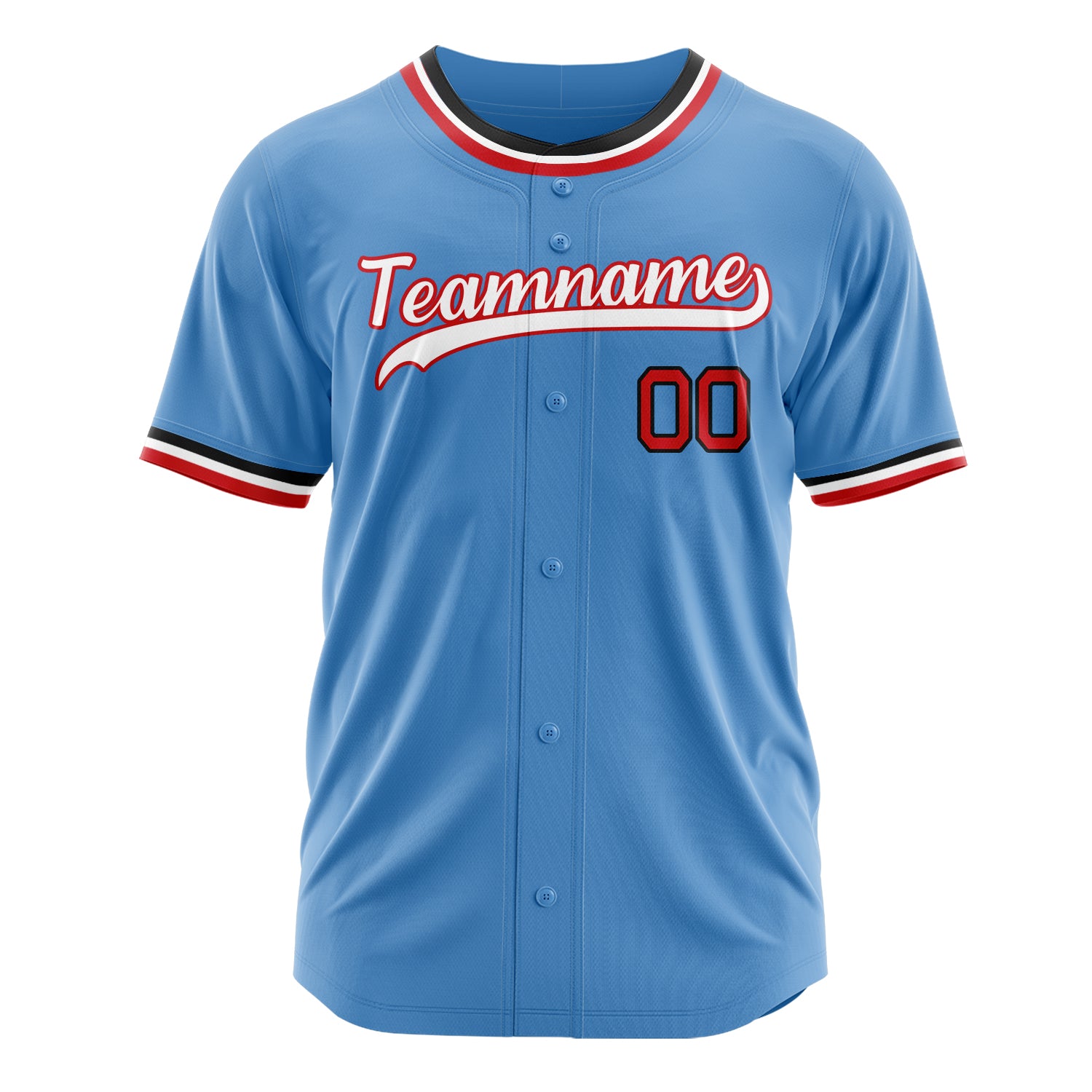 Custom Professional Powder Blue White Baseball Jersey