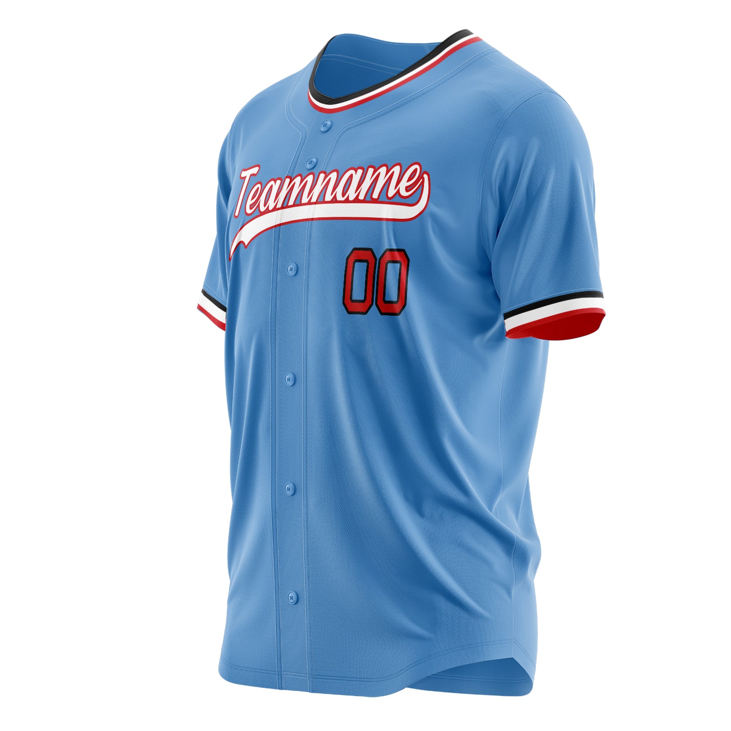 Benutzerdefiniertes Professionelles Puderblau Weiß Baseballtrikot