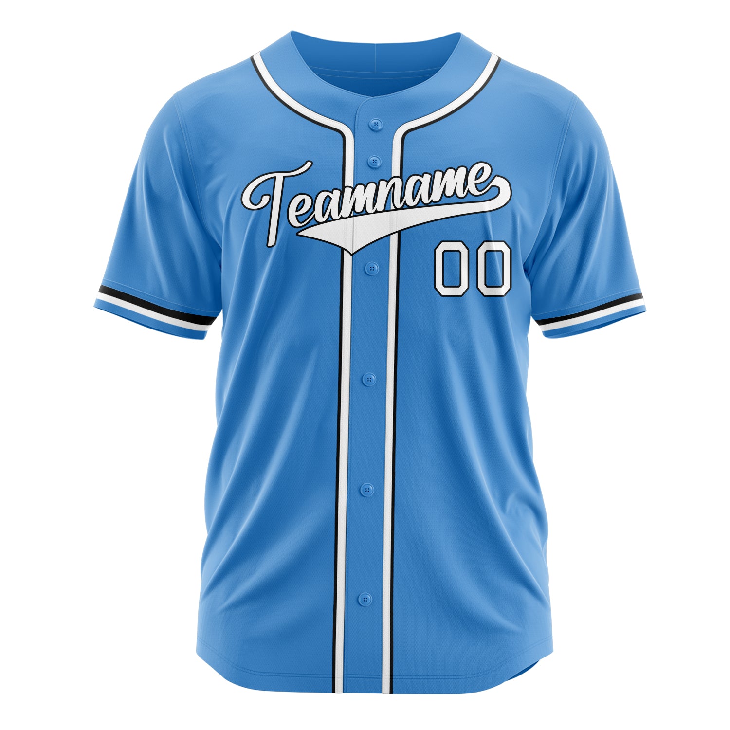 Custom Professional Powder Blue White Baseball Jersey