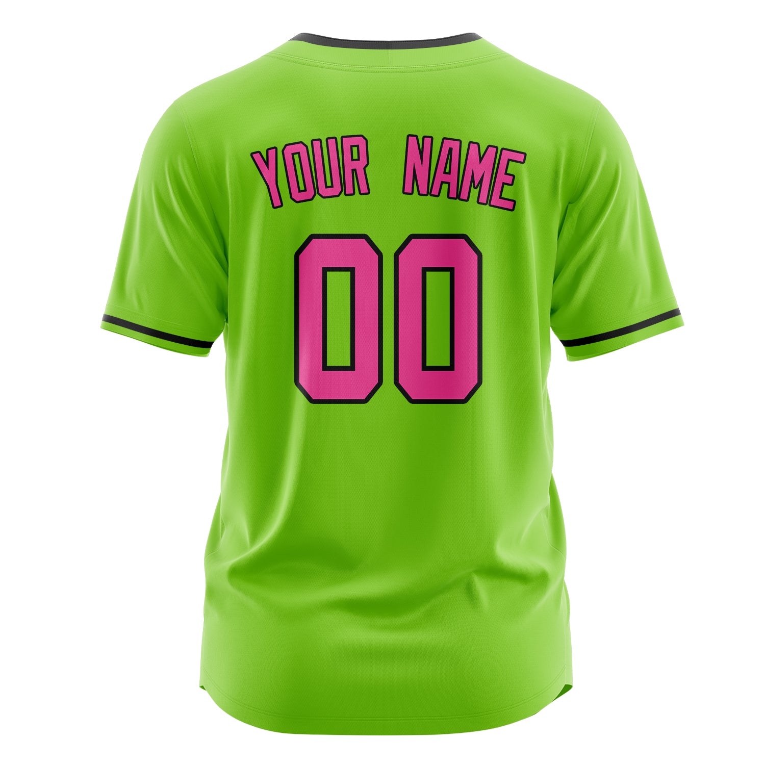 Benutzerdefiniertes Professionelles Neongrün Rosa Baseballtrikot