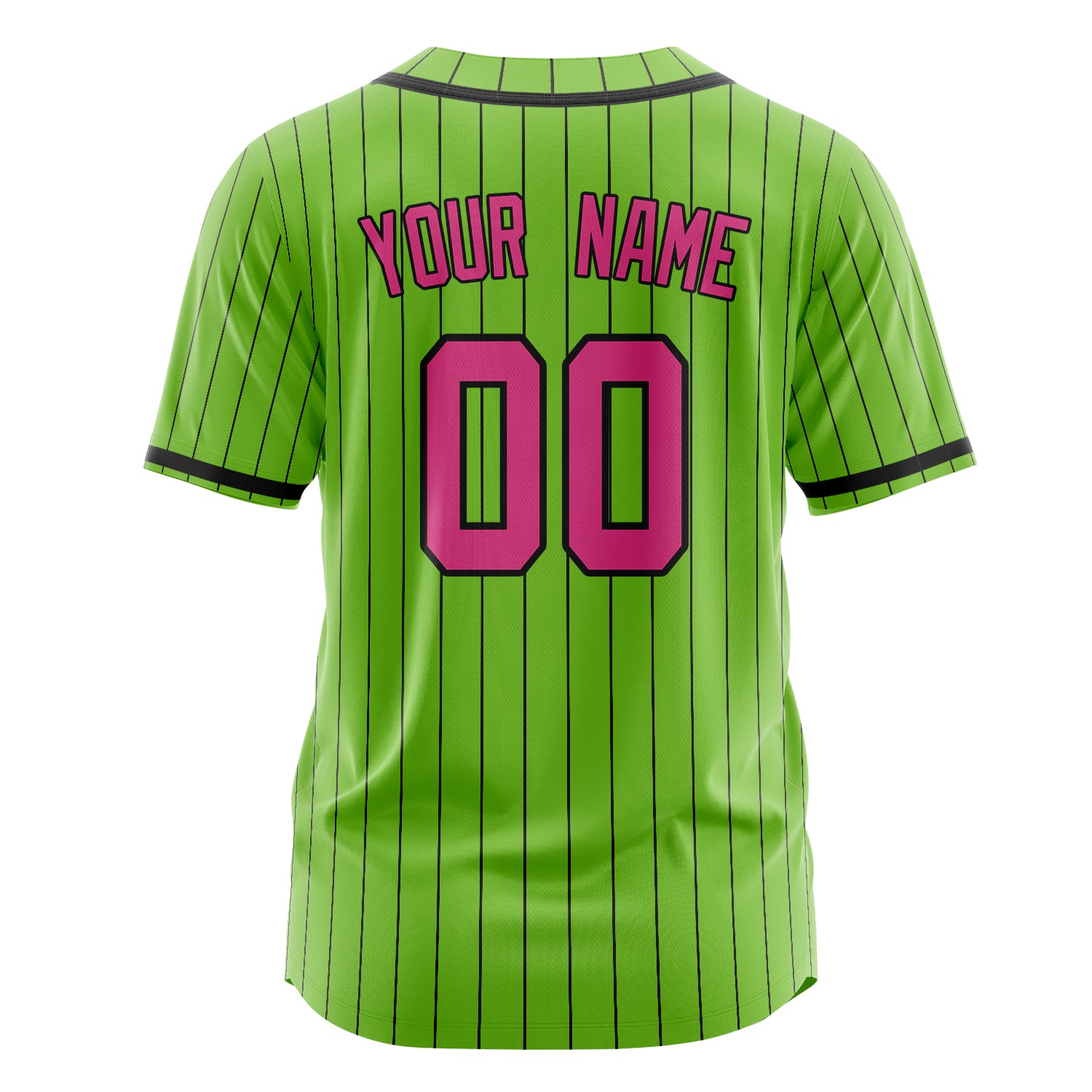 Custom Professional Neon Green Pink Baseball Jersey