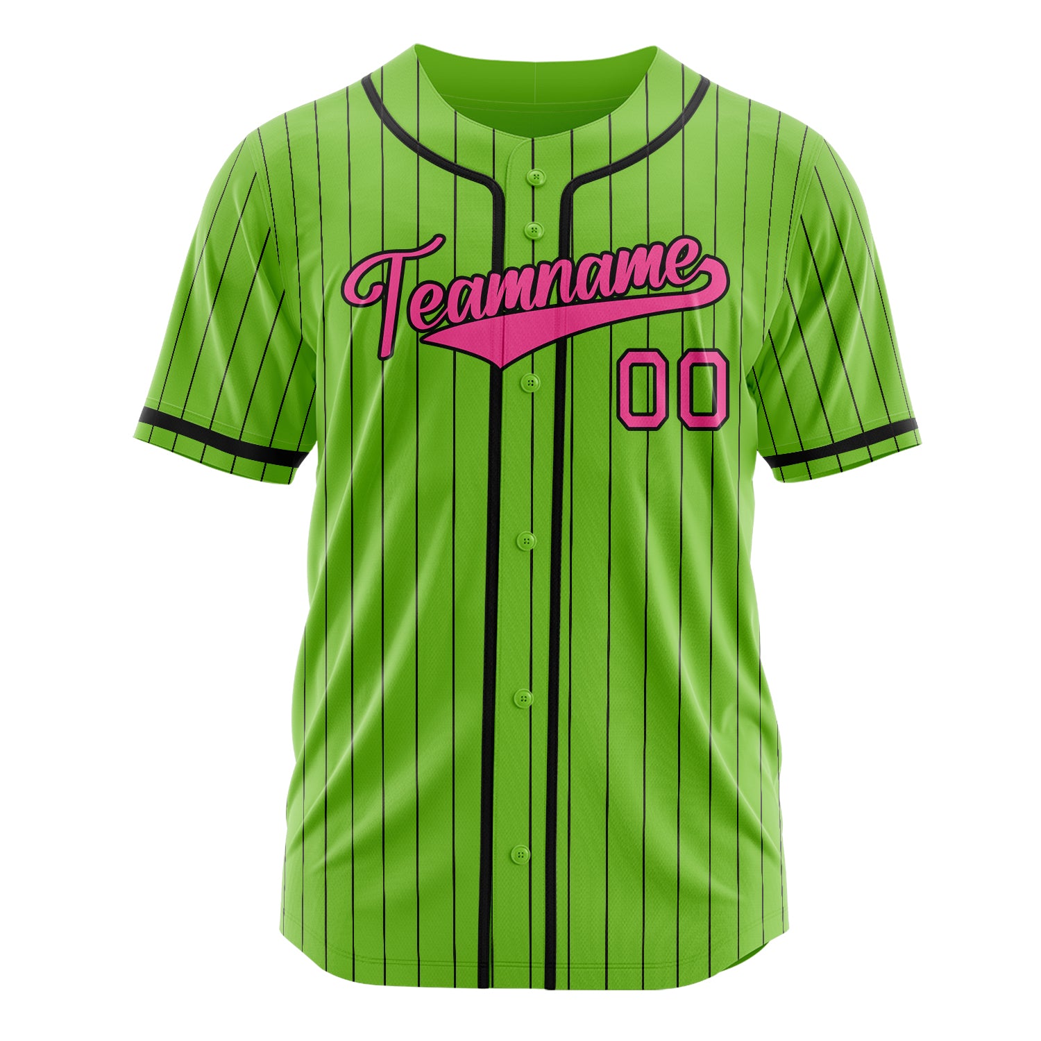 Custom Professional Neon Green Pink Baseball Jersey