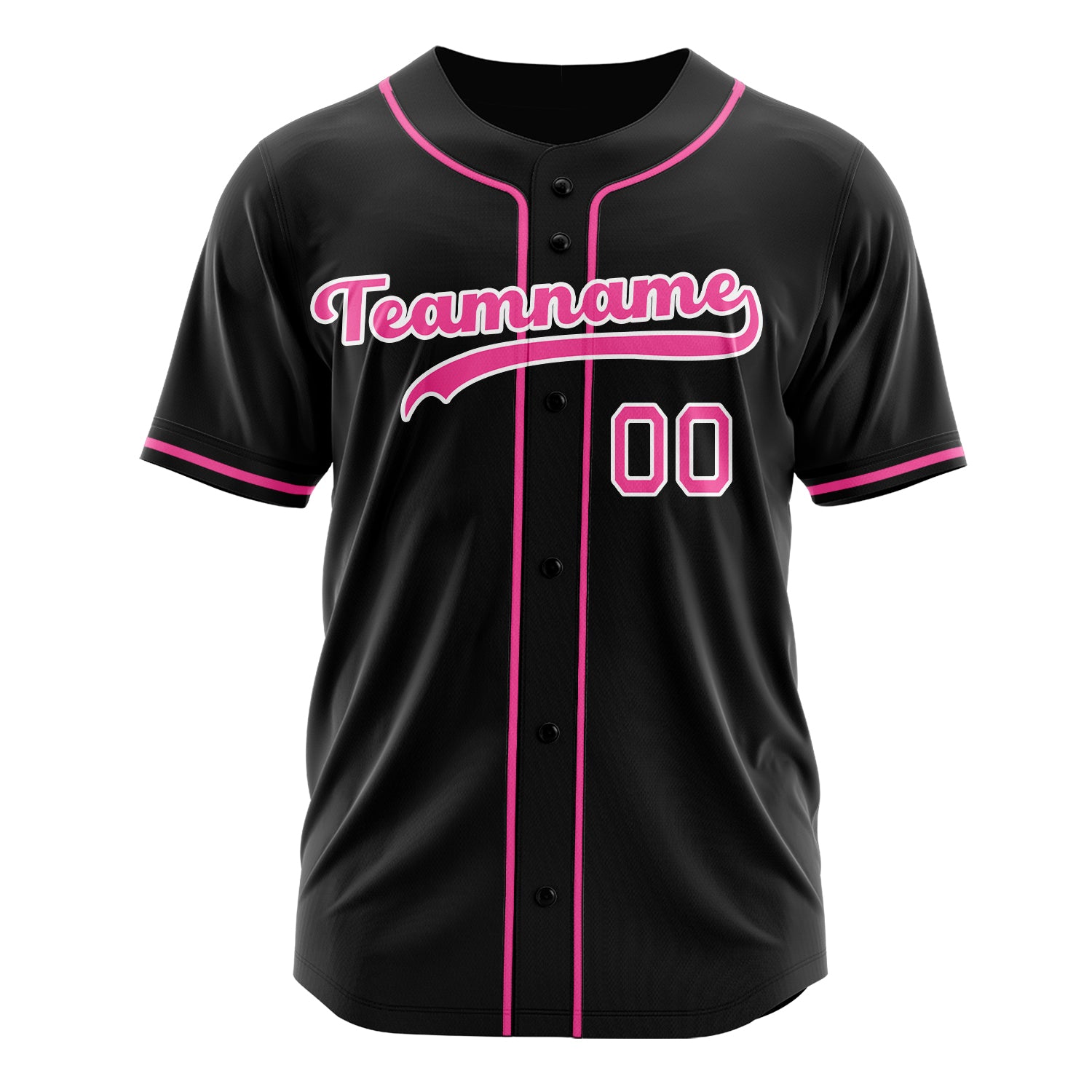 Custom Professional Black Pink Baseball Jersey