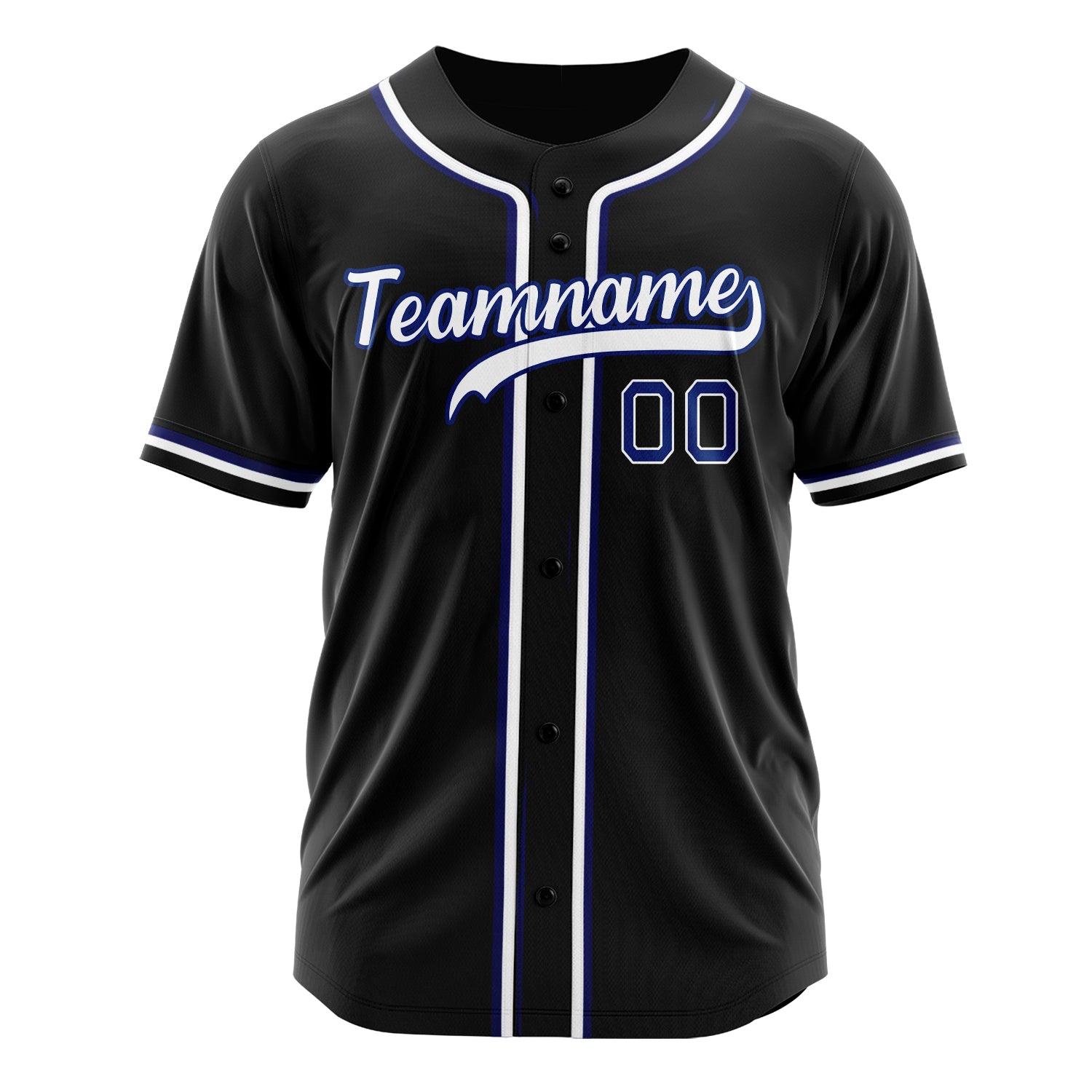 Custom Professional Black White Baseball Jersey