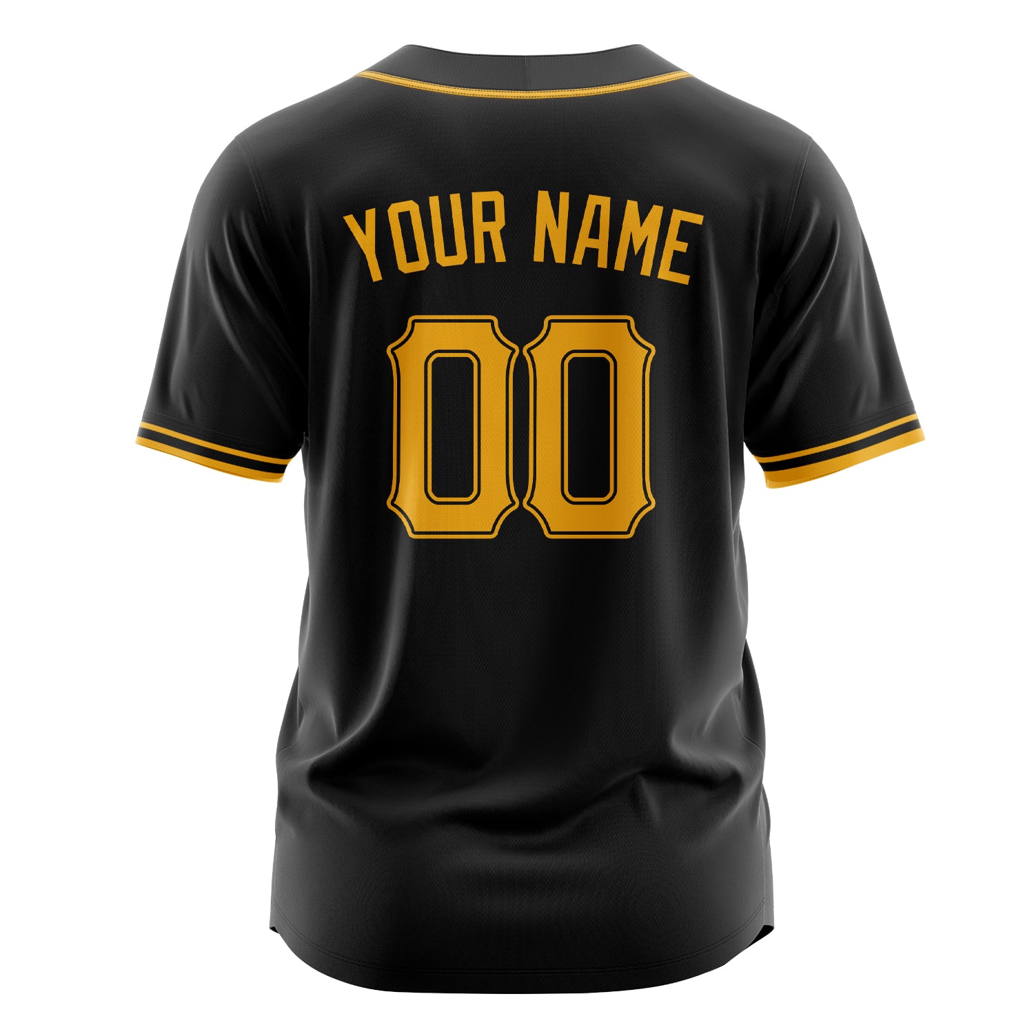 Benutzerdefiniertes Professionelles Schwarz Gold Baseballtrikot