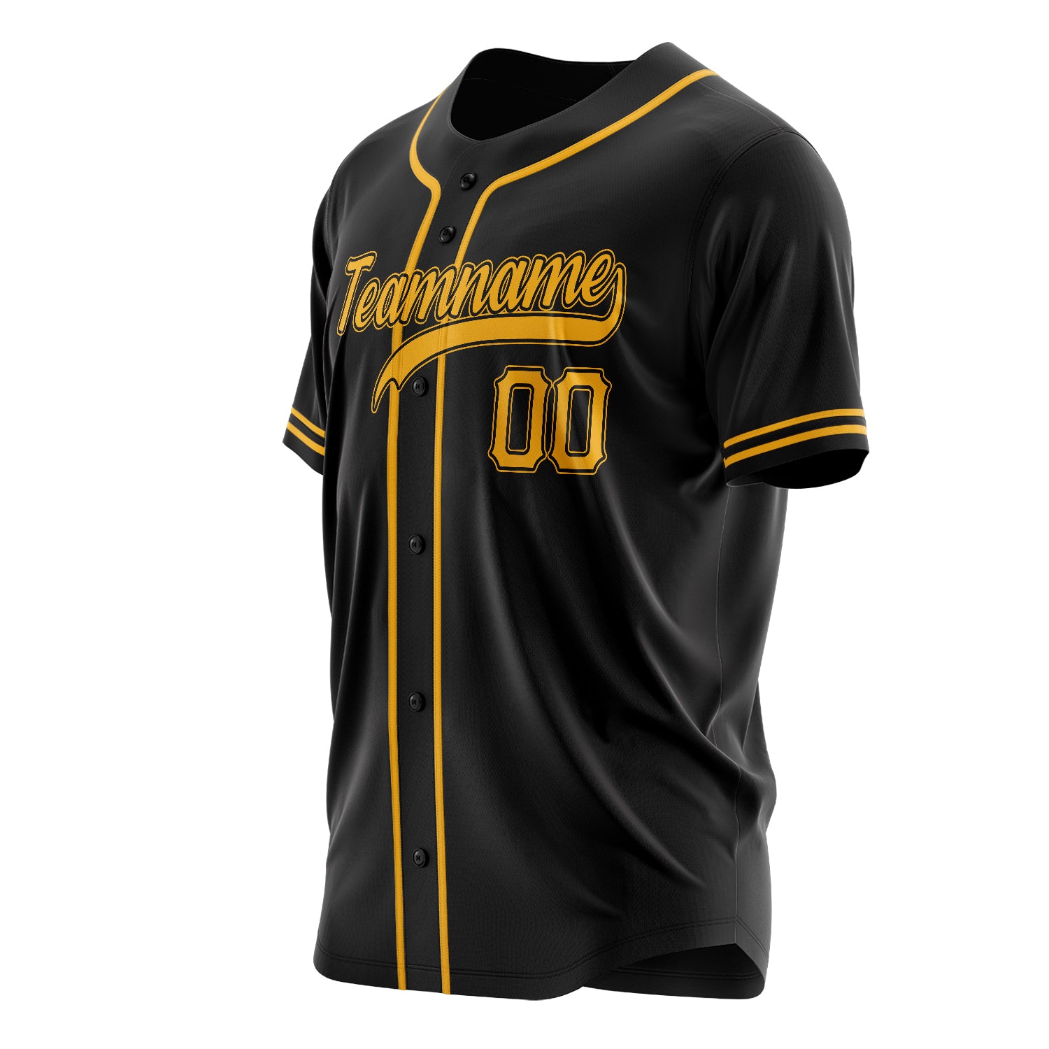 Benutzerdefiniertes Professionelles Schwarz Gold Baseballtrikot