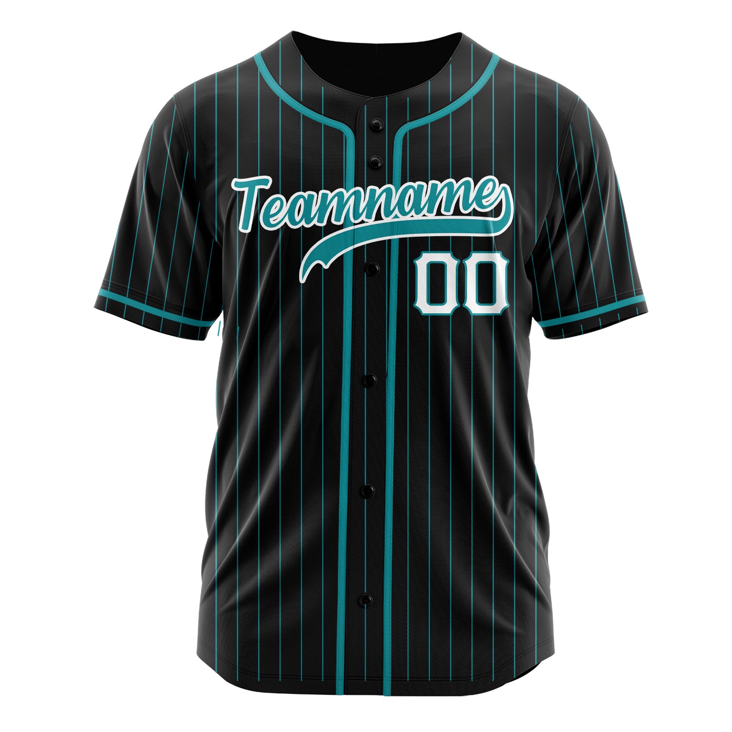 Custom Professional Black Teal Baseball Jersey