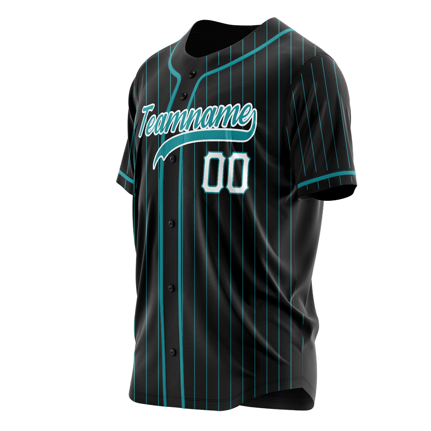 Benutzerdefiniertes Professionelles Schwarz Blaugrün Baseballtrikot