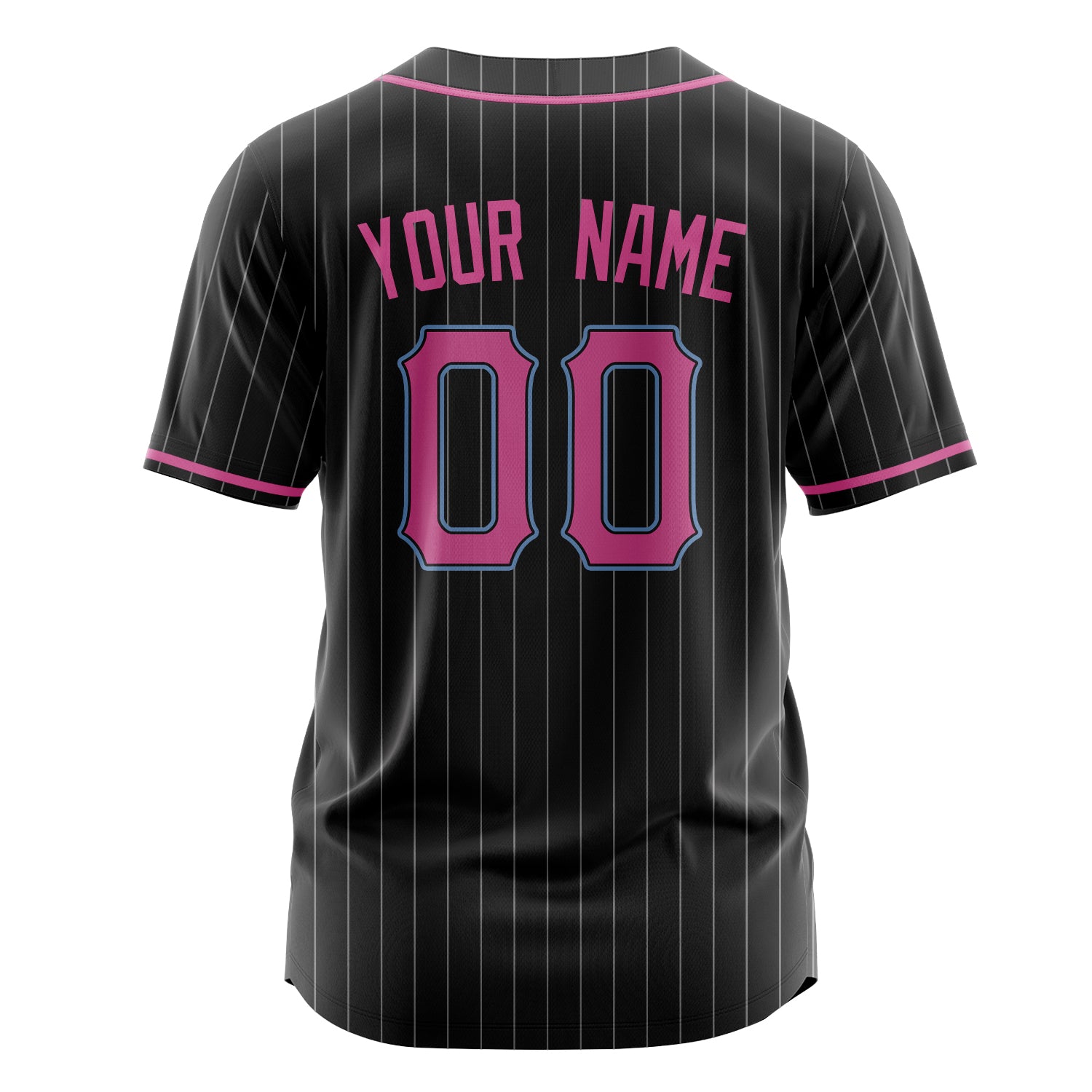 Benutzerdefiniertes Professionelles Schwarz Rosa Baseballtrikot