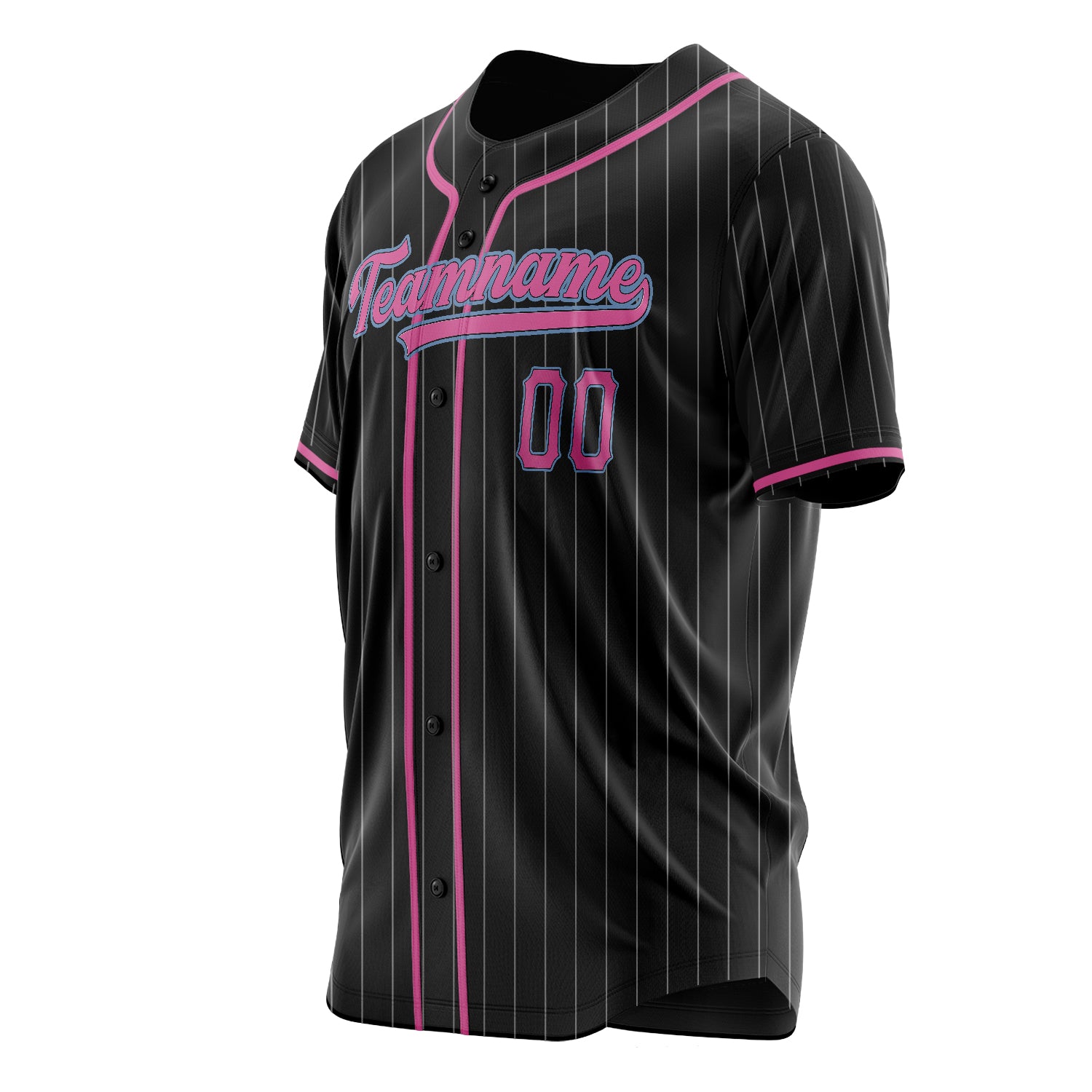 Benutzerdefiniertes Professionelles Schwarz Rosa Baseballtrikot
