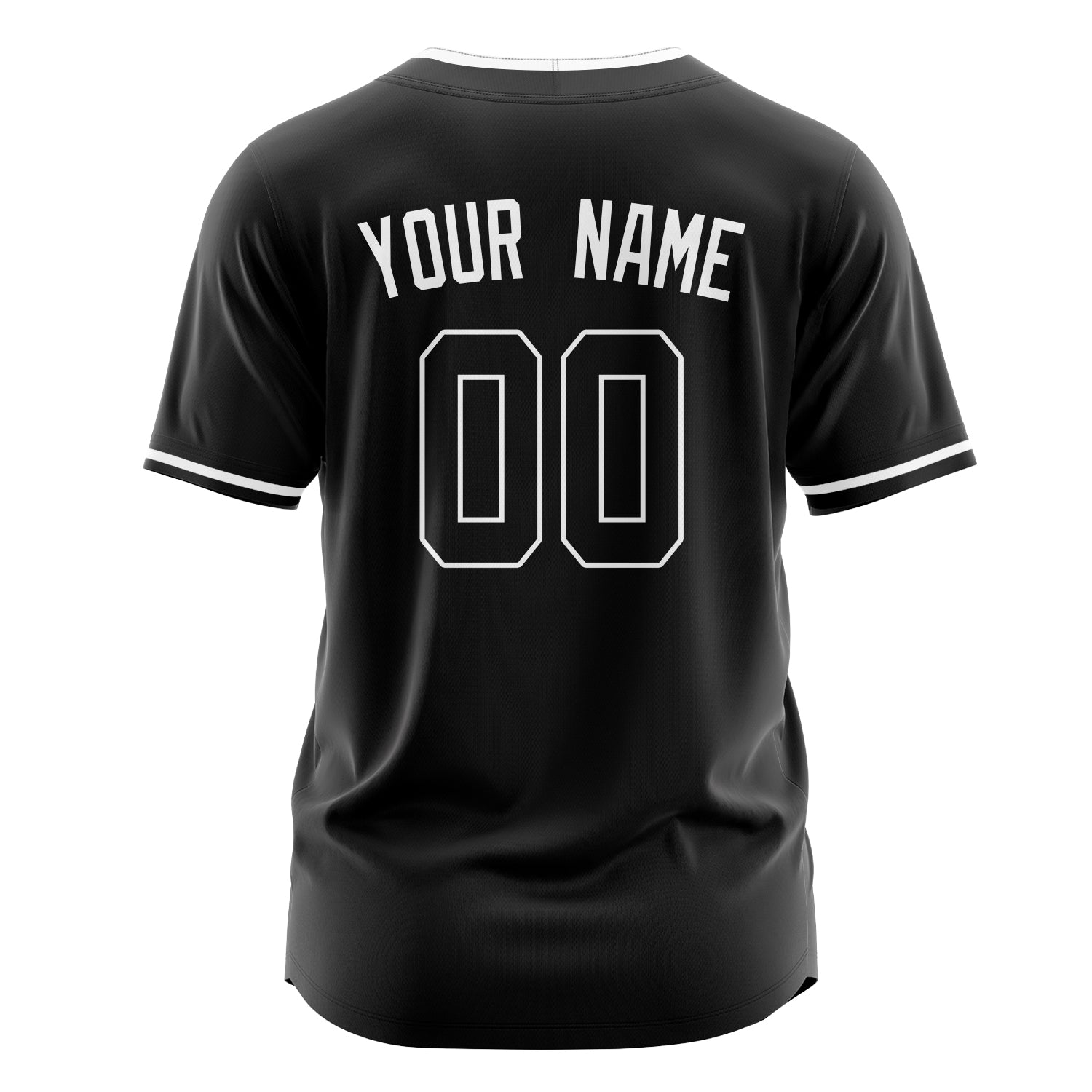 Benutzerdefiniertes Professionelles Schwarz Weiß Baseballtrikot