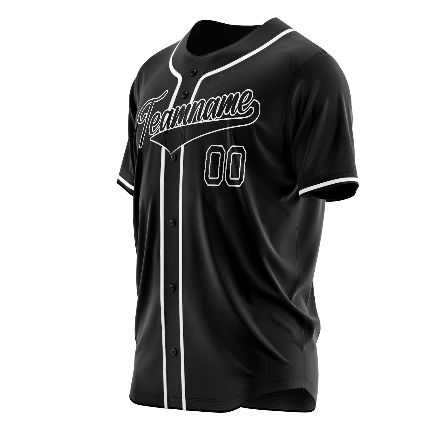Benutzerdefiniertes Professionelles Schwarz Weiß Baseballtrikot