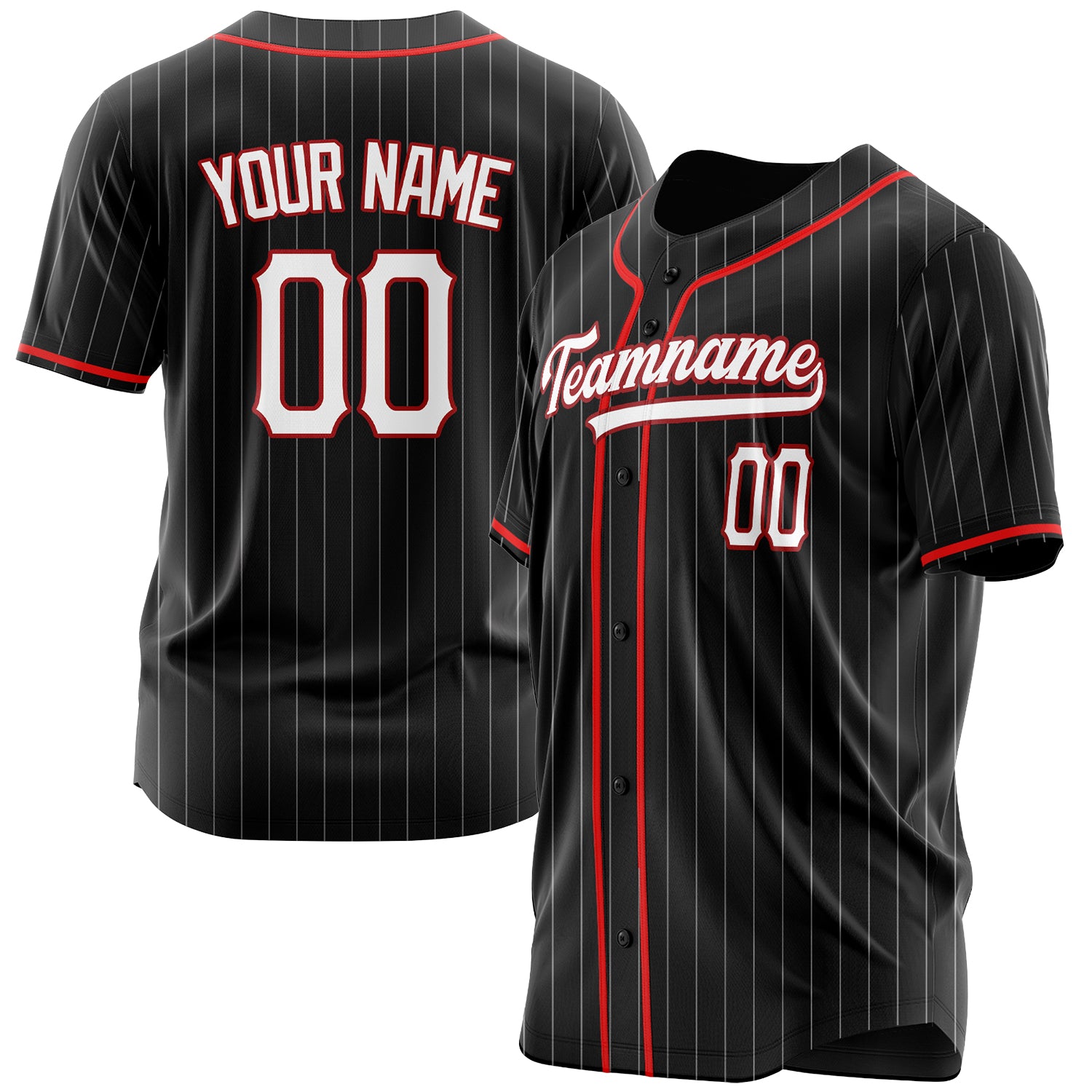 Benutzerdefiniertes Professionelles Schwarz Weiß Baseballtrikot BB03240607YX016