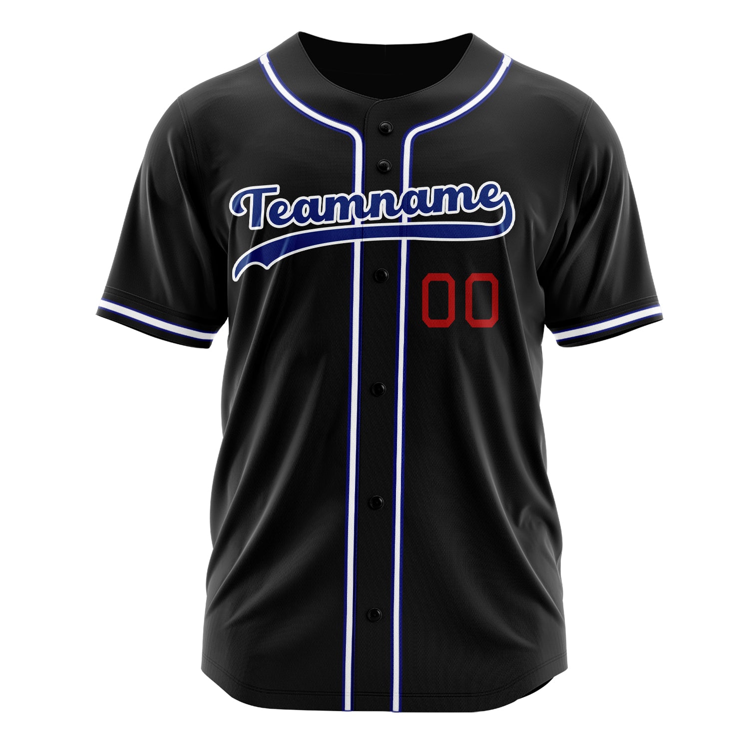 Custom Professional Black Royal Blue Baseball Jersey