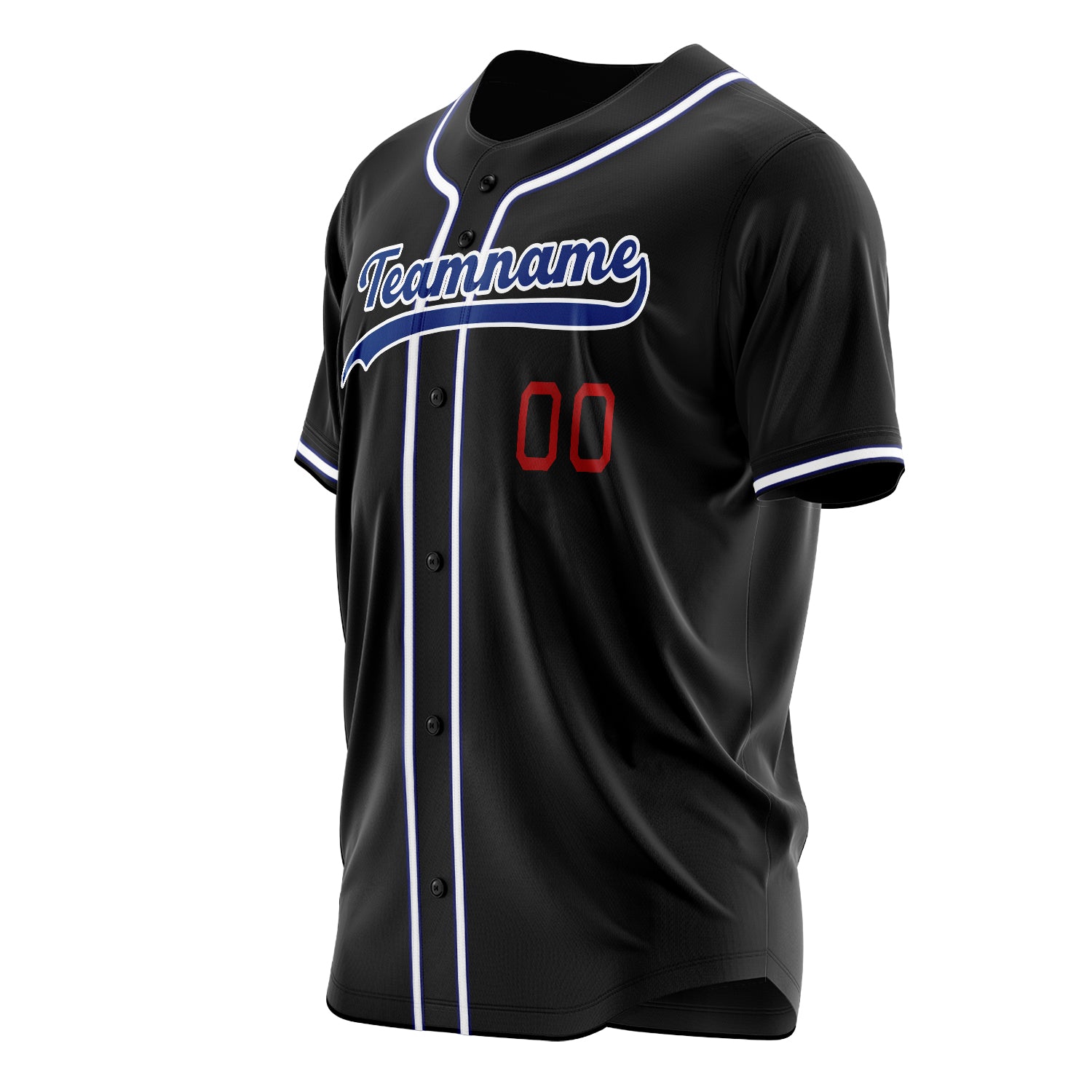 Benutzerdefiniertes Professionelles Schwarz Königsblau Baseballtrikot