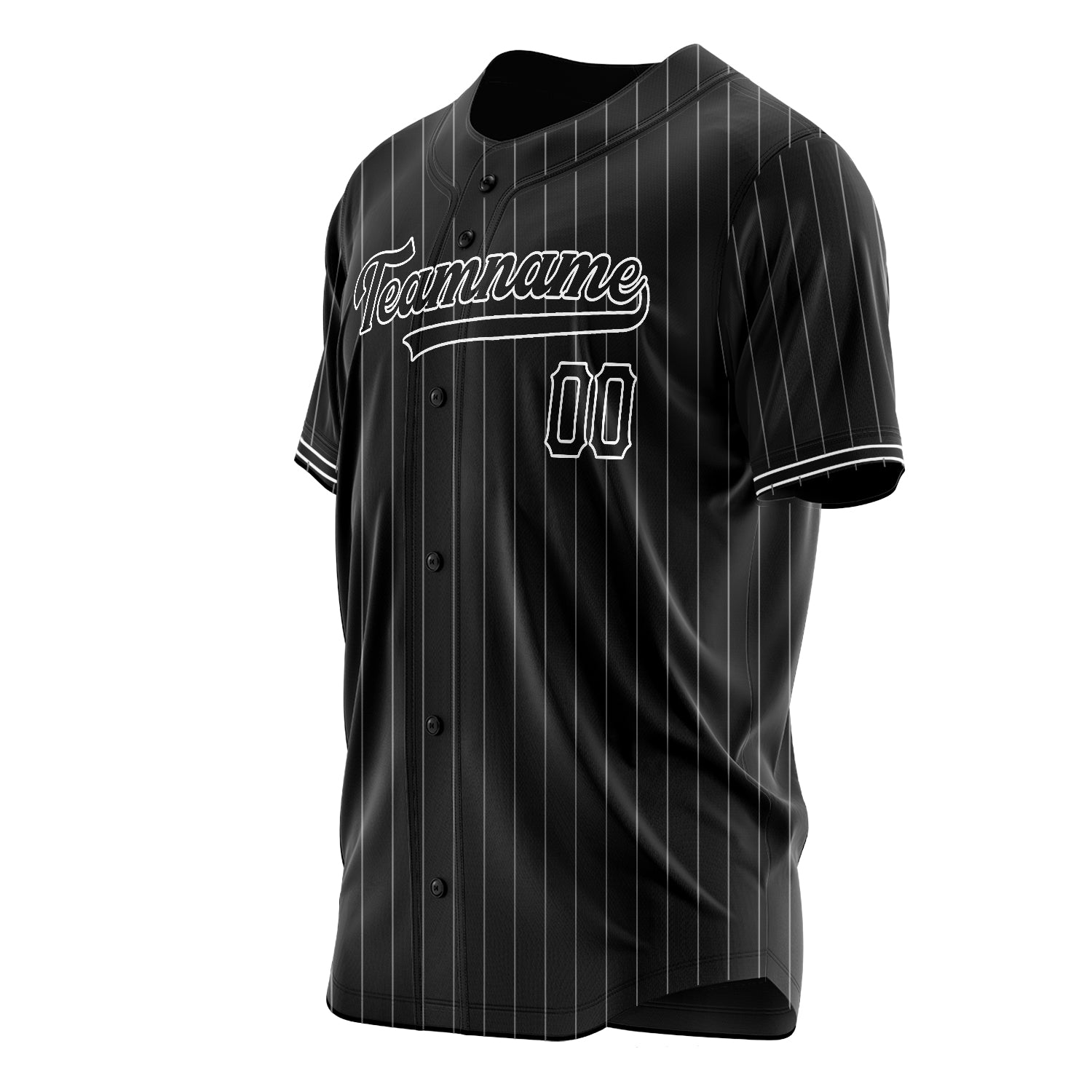 Benutzerdefiniertes Professionelles Schwarz Weiß Baseballtrikot