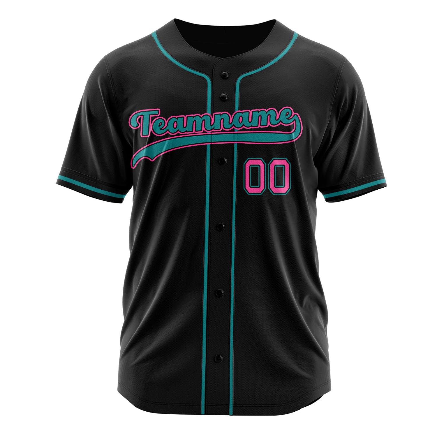 Custom Professional Black Teal Baseball Jersey