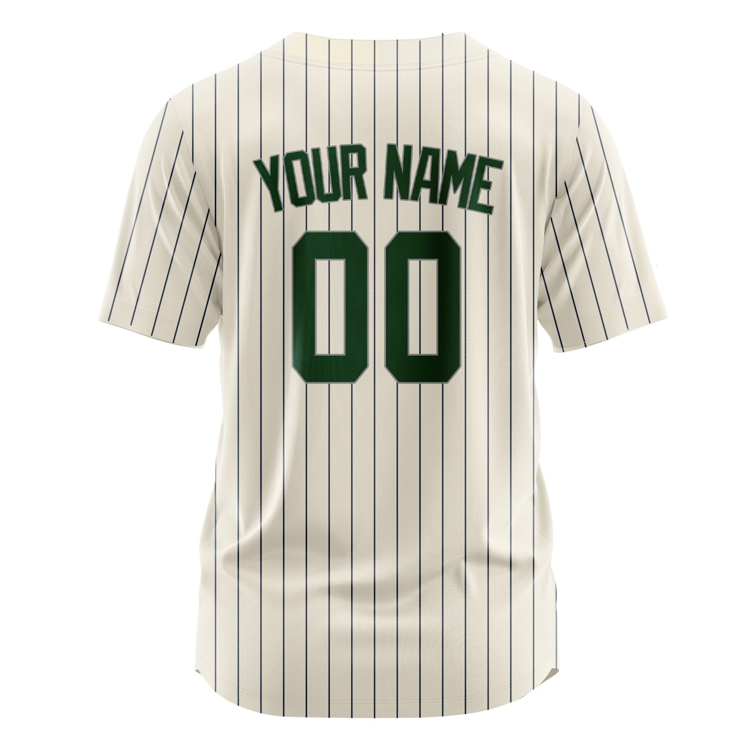 Custom Professional Cream Green Baseball Jersey