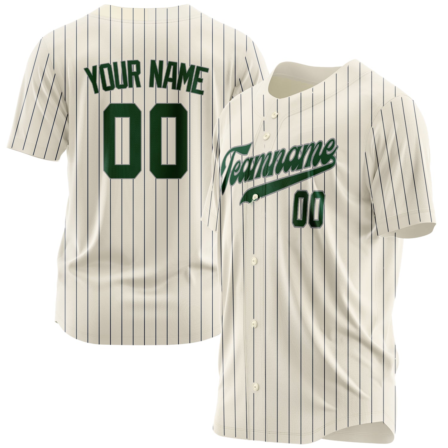 Benutzerdefiniertes Professionelles Creme Grün Baseballtrikot BB03240607YX042