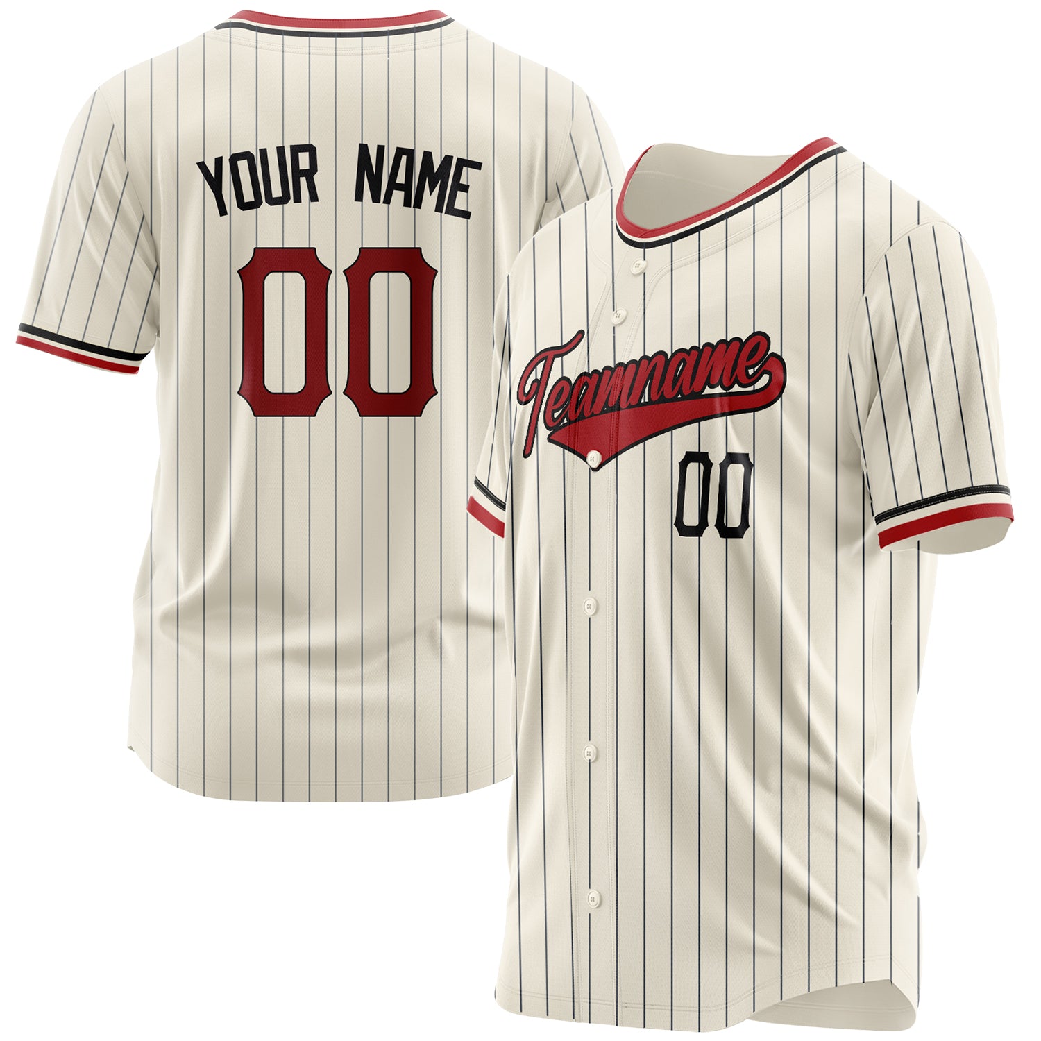 Benutzerdefiniertes Professionelles Creme Rot Baseballtrikot BB03240607YX045