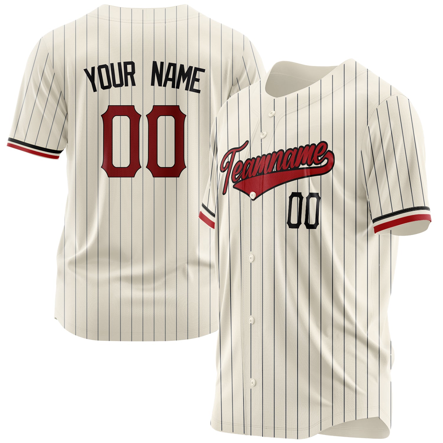 Benutzerdefiniertes Professionelles Creme Rot Baseballtrikot BB03240607YX046