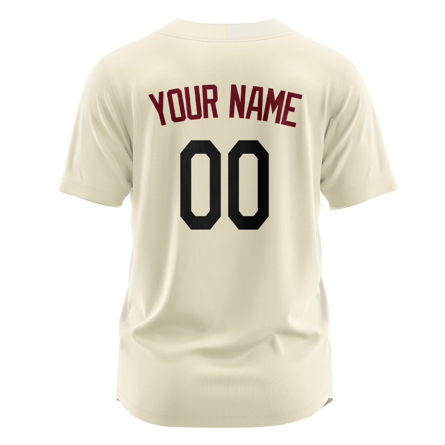 Custom Professional Cream Black Baseball Jersey