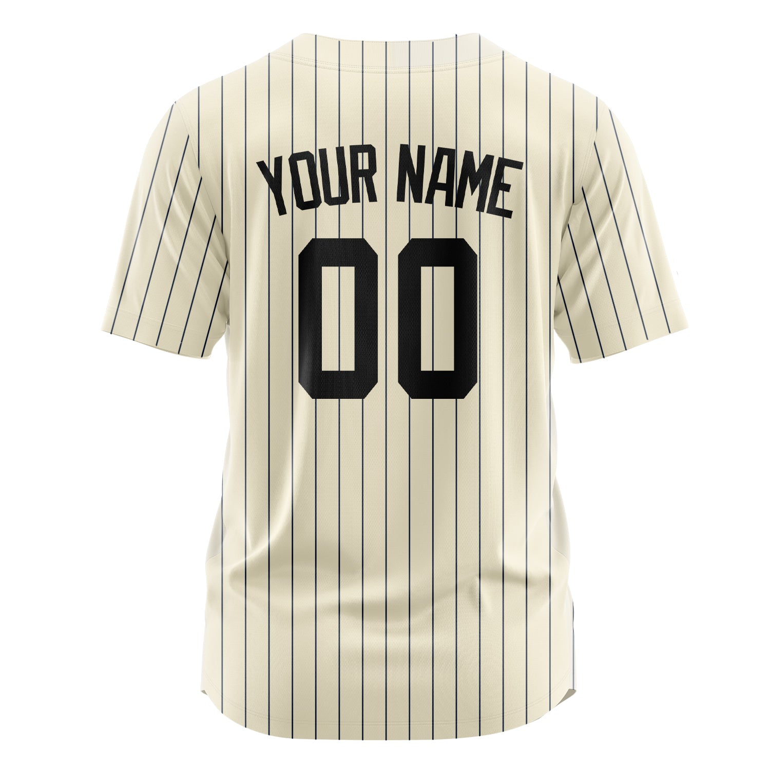 Custom Professional Cream Black Baseball Jersey