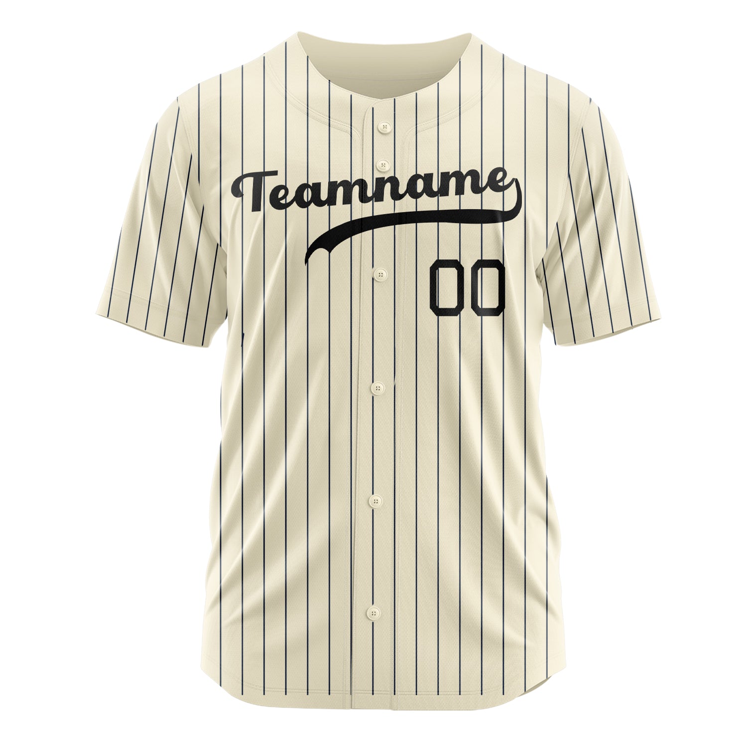 Custom Professional Cream Black Baseball Jersey