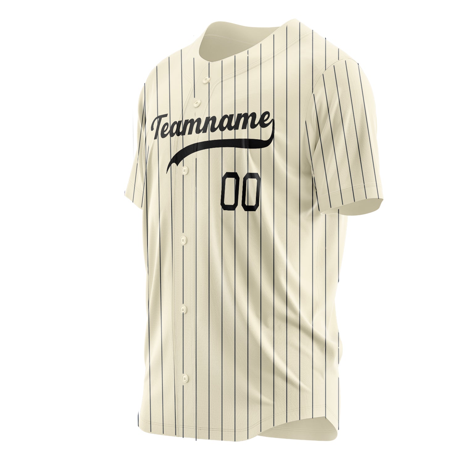 Custom Professional Cream Black Baseball Jersey