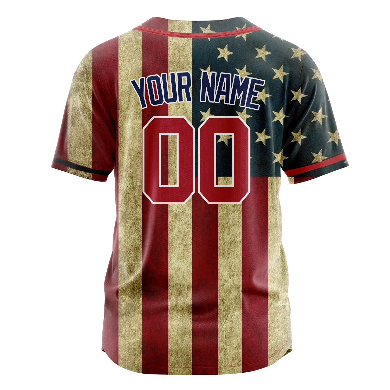 Custom Professional Cream Red Baseball Jersey