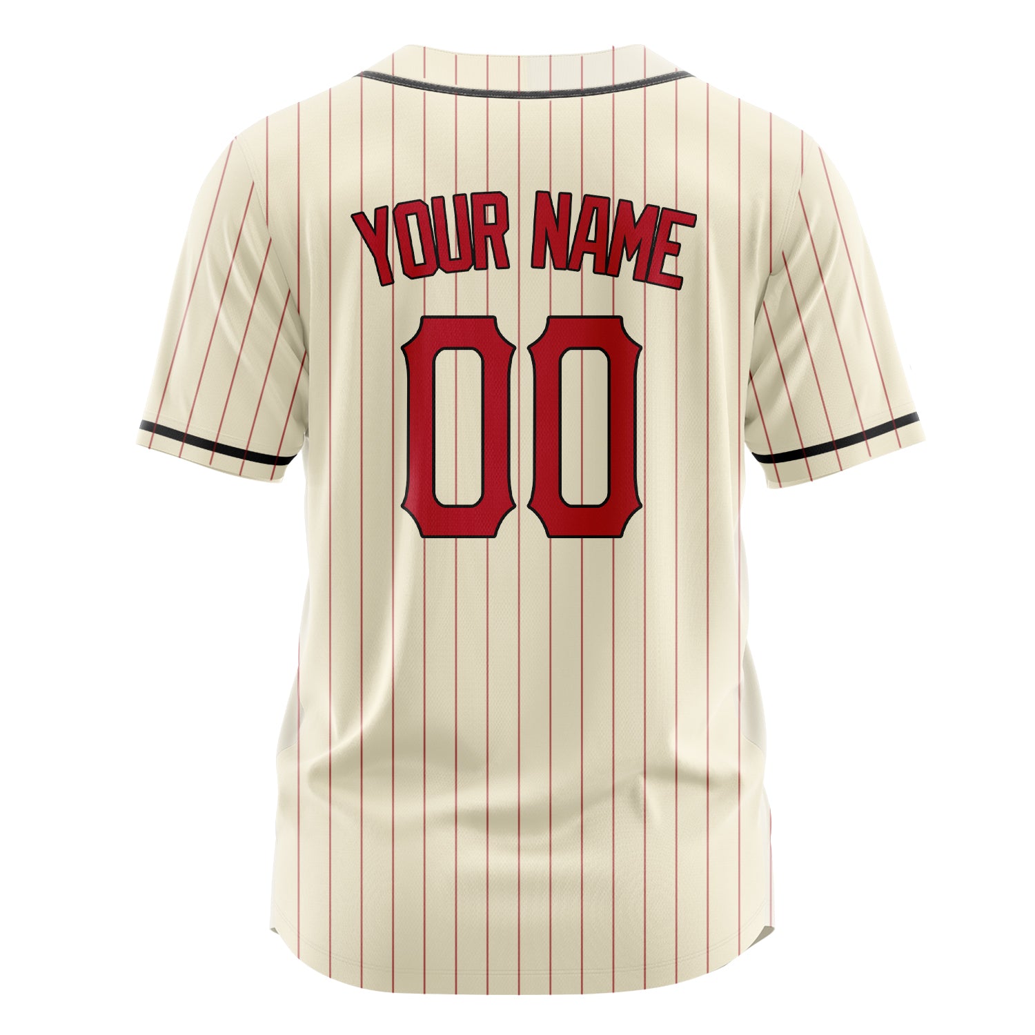 Benutzerdefiniertes Professionelles Creme Rot Baseballtrikot